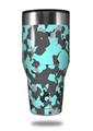 Skin Decal Wrap for Walmart Ozark Trail Tumblers 40oz WraptorCamo Old School Camouflage Camo Neon Teal (TUMBLER NOT INCLUDED)