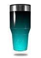 Skin Decal Wrap for Walmart Ozark Trail Tumblers 40oz Smooth Fades Neon Teal Black (TUMBLER NOT INCLUDED)