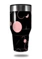 Skin Decal Wrap for Walmart Ozark Trail Tumblers 40oz Lots of Dots Pink on Black (TUMBLER NOT INCLUDED)