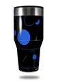 Skin Decal Wrap for Walmart Ozark Trail Tumblers 40oz Lots of Dots Blue on Black (TUMBLER NOT INCLUDED)
