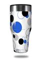Skin Decal Wrap for Walmart Ozark Trail Tumblers 40oz Lots of Dots Blue on White (TUMBLER NOT INCLUDED)
