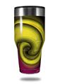 Skin Decal Wrap for Walmart Ozark Trail Tumblers 40oz Alecias Swirl 01 Yellow (TUMBLER NOT INCLUDED)