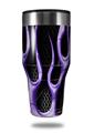 Skin Decal Wrap for Walmart Ozark Trail Tumblers 40oz Metal Flames Purple (TUMBLER NOT INCLUDED)