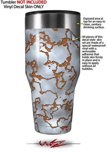 Ozark Trail Tumbler 40oz Skin Wraps Rusted Metal