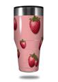 Skin Decal Wrap for Walmart Ozark Trail Tumblers 40oz Strawberries on Pink (TUMBLER NOT INCLUDED)