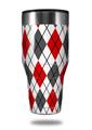 Skin Decal Wrap for Walmart Ozark Trail Tumblers 40oz Argyle Red and Gray (TUMBLER NOT INCLUDED)