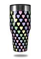 Skin Decal Wrap for Walmart Ozark Trail Tumblers 40oz Pastel Hearts on Black (TUMBLER NOT INCLUDED)