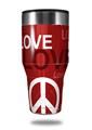 Skin Decal Wrap for Walmart Ozark Trail Tumblers 40oz Love and Peace Red (TUMBLER NOT INCLUDED)
