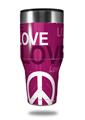 Skin Decal Wrap for Walmart Ozark Trail Tumblers 40oz Love and Peace Hot Pink (TUMBLER NOT INCLUDED)