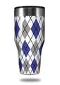 Skin Decal Wrap for Walmart Ozark Trail Tumblers 40oz Argyle Blue and Gray (TUMBLER NOT INCLUDED)