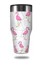 Skin Decal Wrap for Walmart Ozark Trail Tumblers 40oz Flamingos on White (TUMBLER NOT INCLUDED)