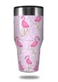 Skin Decal Wrap for Walmart Ozark Trail Tumblers 40oz Flamingos on Pink (TUMBLER NOT INCLUDED)