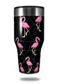 Skin Decal Wrap for Walmart Ozark Trail Tumblers 40oz Flamingos on Black (TUMBLER NOT INCLUDED)