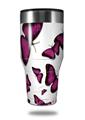 Skin Decal Wrap for Walmart Ozark Trail Tumblers 40oz Butterflies Purple (TUMBLER NOT INCLUDED)