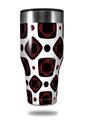 Skin Decal Wrap for Walmart Ozark Trail Tumblers 40oz Red And Black Squared (TUMBLER NOT INCLUDED)