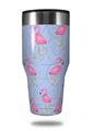 Skin Decal Wrap for Walmart Ozark Trail Tumblers 40oz Flamingos on Blue (TUMBLER NOT INCLUDED)