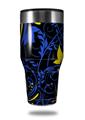 Skin Decal Wrap for Walmart Ozark Trail Tumblers 40oz Twisted Garden Blue and Yellow (TUMBLER NOT INCLUDED)