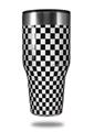 Skin Decal Wrap for Walmart Ozark Trail Tumblers 40oz Checkered Canvas Black and White (TUMBLER NOT INCLUDED)