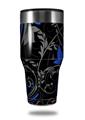 Skin Decal Wrap for Walmart Ozark Trail Tumblers 40oz Twisted Garden Gray and Blue (TUMBLER NOT INCLUDED)