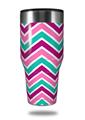 Skin Decal Wrap for Walmart Ozark Trail Tumblers 40oz Zig Zag Teal Pink Purple (TUMBLER NOT INCLUDED)