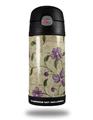 Skin Decal Wrap for Thermos Funtainer 12oz Bottle Flowers and Berries Purple (BOTTLE NOT INCLUDED)