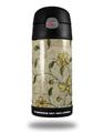 Skin Decal Wrap for Thermos Funtainer 12oz Bottle Flowers and Berries Yellow (BOTTLE NOT INCLUDED)