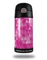 Skin Decal Wrap for Thermos Funtainer 12oz Bottle Triangle Mosaic Fuchsia (BOTTLE NOT INCLUDED)