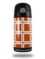 Skin Decal Wrap for Thermos Funtainer 12oz Bottle Squared Burnt Orange (BOTTLE NOT INCLUDED)