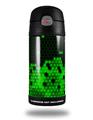 Skin Decal Wrap for Thermos Funtainer 12oz Bottle HEX Green (BOTTLE NOT INCLUDED)