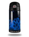 Skin Decal Wrap for Thermos Funtainer 12oz Bottle HEX Blue (BOTTLE NOT INCLUDED)