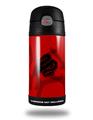 Skin Decal Wrap for Thermos Funtainer 12oz Bottle Oriental Dragon Black on Red (BOTTLE NOT INCLUDED)
