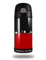 Skin Decal Wrap for Thermos Funtainer 12oz Bottle Ripped Colors Black Red (BOTTLE NOT INCLUDED)