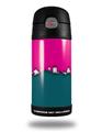 Skin Decal Wrap for Thermos Funtainer 12oz Bottle Ripped Colors Hot Pink Seafoam Green (BOTTLE NOT INCLUDED)