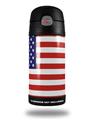 Skin Decal Wrap for Thermos Funtainer 12oz Bottle USA American Flag 01 (BOTTLE NOT INCLUDED)