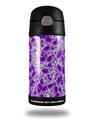 Skin Decal Wrap for Thermos Funtainer 12oz Bottle Scattered Skulls Purple (BOTTLE NOT INCLUDED)
