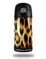 Skin Decal Wrap for Thermos Funtainer 12oz Bottle Fractal Fur Leopard (BOTTLE NOT INCLUDED)