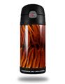 Skin Decal Wrap for Thermos Funtainer 12oz Bottle Fractal Fur Tiger (BOTTLE NOT INCLUDED)
