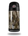 Skin Decal Wrap for Thermos Funtainer 12oz Bottle HEX Mesh Camo 01 Brown (BOTTLE NOT INCLUDED)