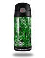 Skin Decal Wrap for Thermos Funtainer 12oz Bottle HEX Mesh Camo 01 Green Bright (BOTTLE NOT INCLUDED)
