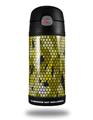 Skin Decal Wrap for Thermos Funtainer 12oz Bottle HEX Mesh Camo 01 Yellow (BOTTLE NOT INCLUDED)