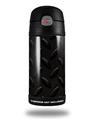 Skin Decal Wrap for Thermos Funtainer 12oz Bottle Diamond Plate Metal 02 Black (BOTTLE NOT INCLUDED)