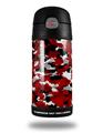 Skin Decal Wrap for Thermos Funtainer 12oz Bottle WraptorCamo Digital Camo Red (BOTTLE NOT INCLUDED)
