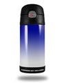 Skin Decal Wrap for Thermos Funtainer 12oz Bottle Smooth Fades White Blue (BOTTLE NOT INCLUDED)