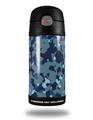 Skin Decal Wrap for Thermos Funtainer 12oz Bottle WraptorCamo Old School Camouflage Camo Navy (BOTTLE NOT INCLUDED)