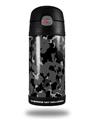 Skin Decal Wrap for Thermos Funtainer 12oz Bottle WraptorCamo Old School Camouflage Camo Black (BOTTLE NOT INCLUDED)