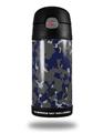 Skin Decal Wrap for Thermos Funtainer 12oz Bottle WraptorCamo Old School Camouflage Camo Blue Navy (BOTTLE NOT INCLUDED)