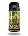 Skin Decal Wrap for Thermos Funtainer 12oz Bottle WraptorCamo Old School Camouflage Camo Yellow (BOTTLE NOT INCLUDED)
