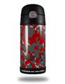 Skin Decal Wrap for Thermos Funtainer 12oz Bottle WraptorCamo Old School Camouflage Camo Red (BOTTLE NOT INCLUDED)