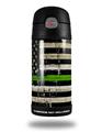 Skin Decal Wrap for Thermos Funtainer 12oz Bottle Painted Faded and Cracked Green Line USA American Flag (BOTTLE NOT INCLUDED)