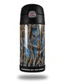 Skin Decal Wrap for Thermos Funtainer 12oz Bottle WraptorCamo Grassy Marsh Camo Neon Blue (BOTTLE NOT INCLUDED)